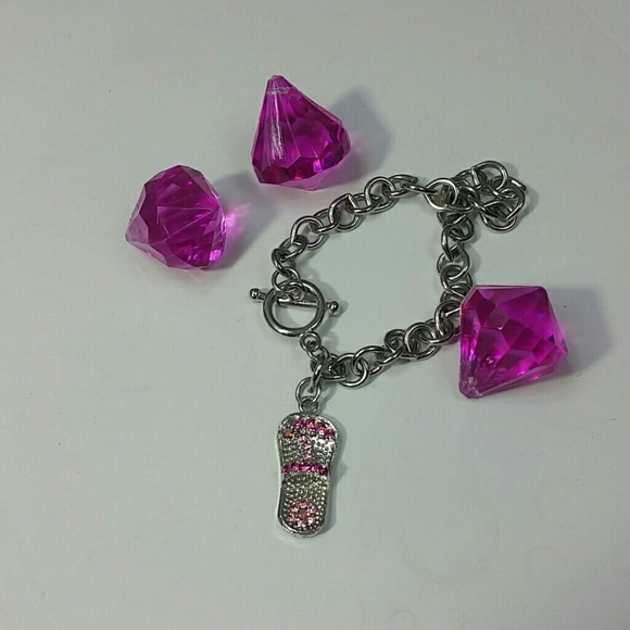 Beach Sandle Rhine stone bracelet toggle - Picture 3 of 7